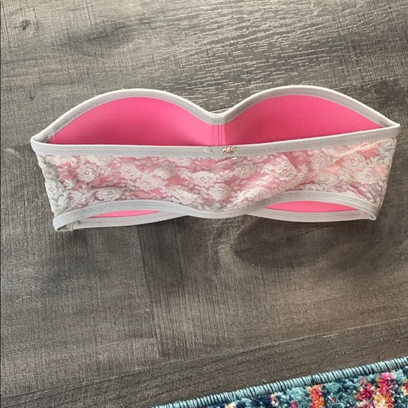 Victoria’s Secret PINK gray lace push up bandeau S - Picture 7 of 7